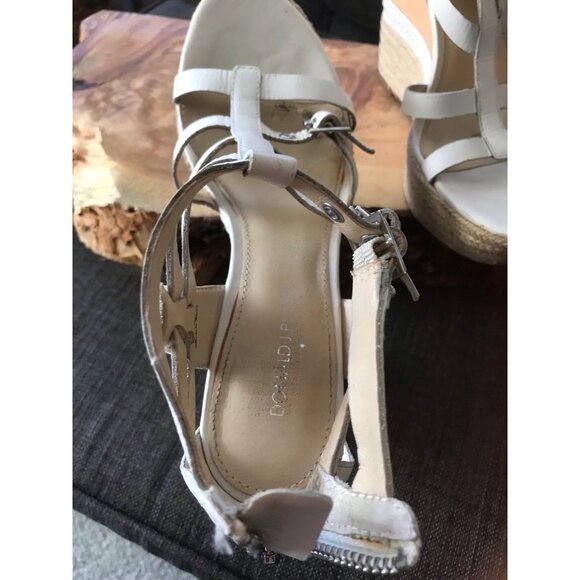 Donald Pliner Taja Platform Wedge Cream Women size 8 **read** - Picture 11 of 12